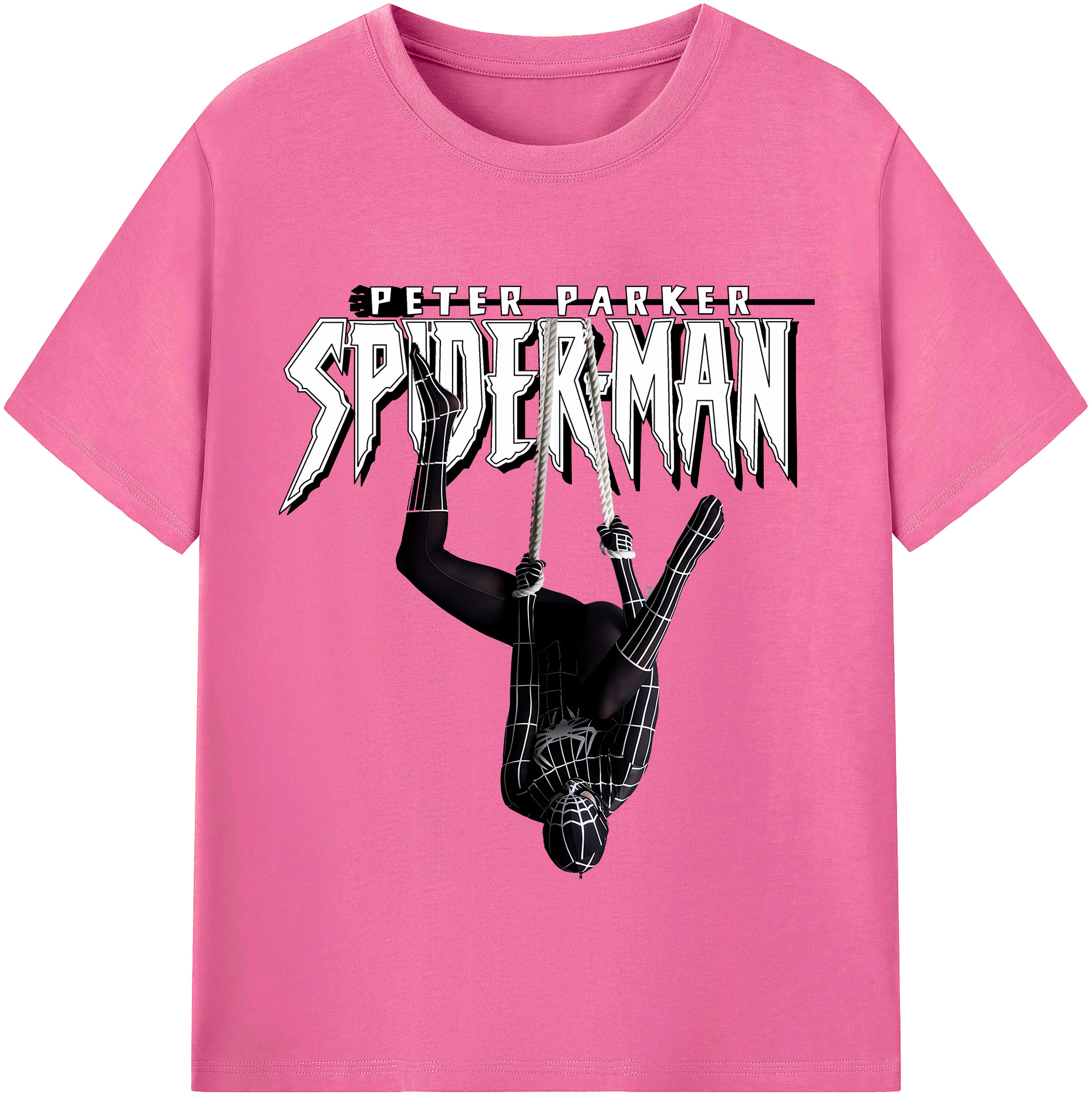 （画像用） Spider Man スパイダーマン レディースカジュアルプリントTシャツ（綿100％）
